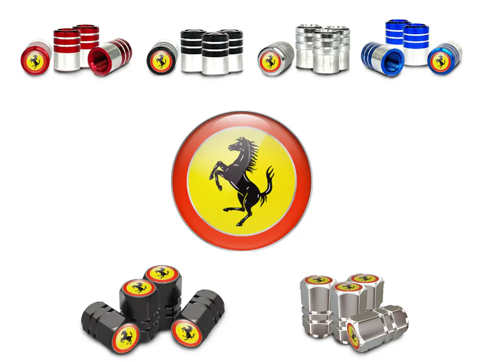 Ferrari Caps Valve Pneus Moto Premium